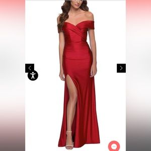 Red La Femme Gown Dress